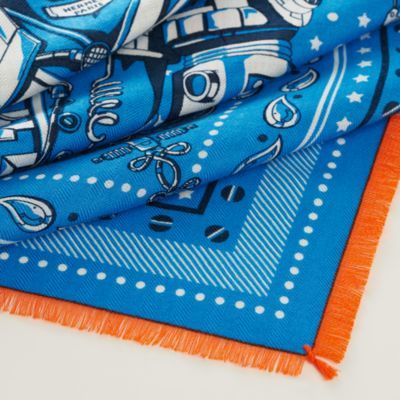 ブルー - メンズ シルクマフラー＆カシミヤストール | Hermès